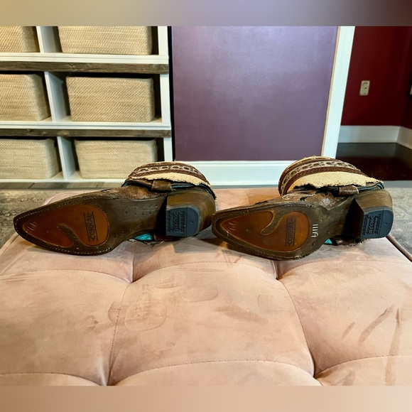 Corral handcrafted leather 2-in-1 cowboy boots - Cognac - Size 9.5 - Picture 9 of 11